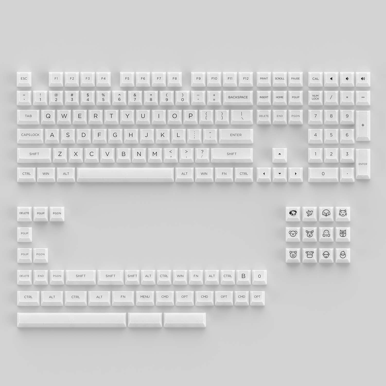 Akko Clear keycaps ASA