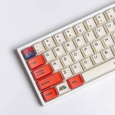 Dye Sub XDA Mario red Keycaps