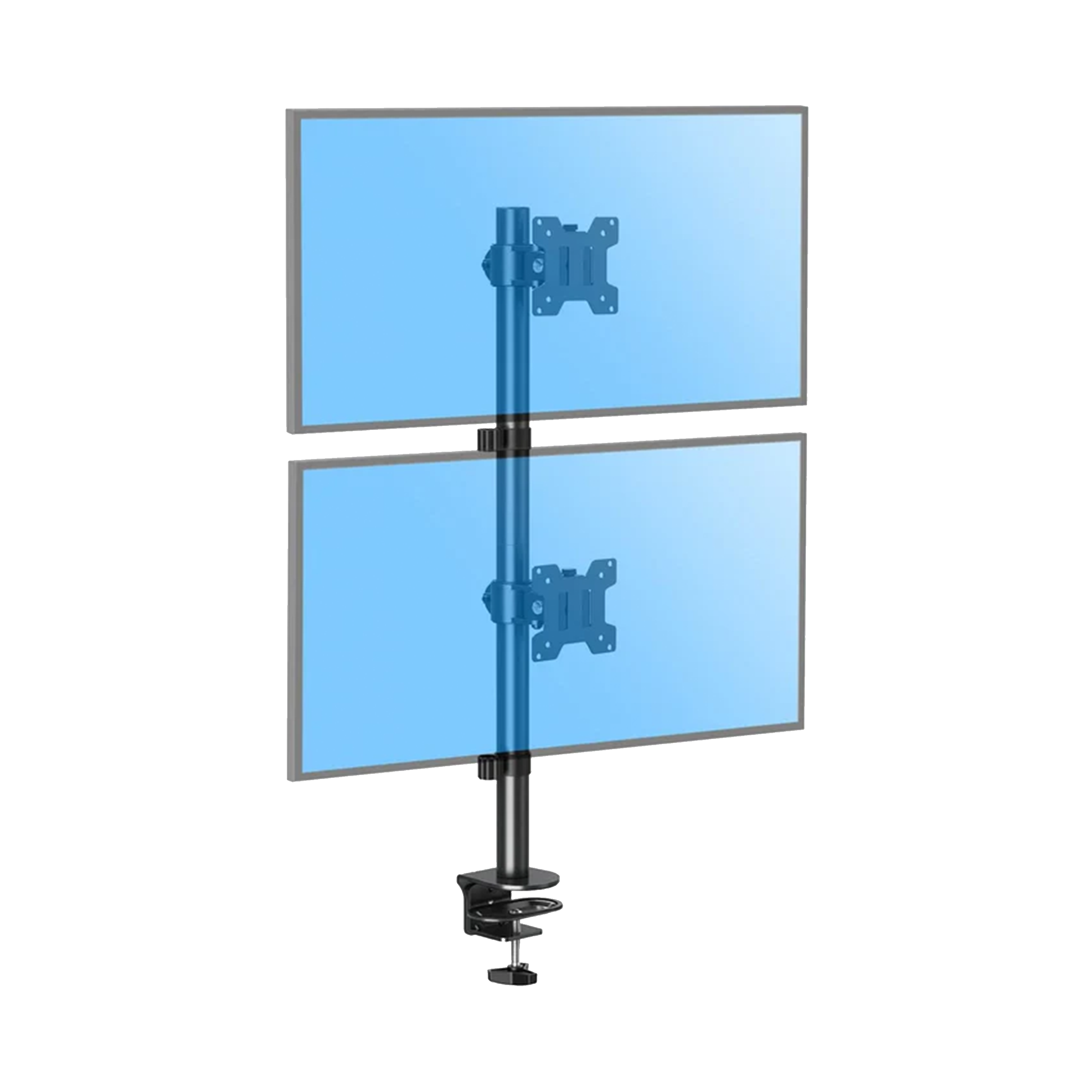 MOUNTUP Vertical Dual Monitor Desk Mount for (13-32) inch Monitors MU3004 Black