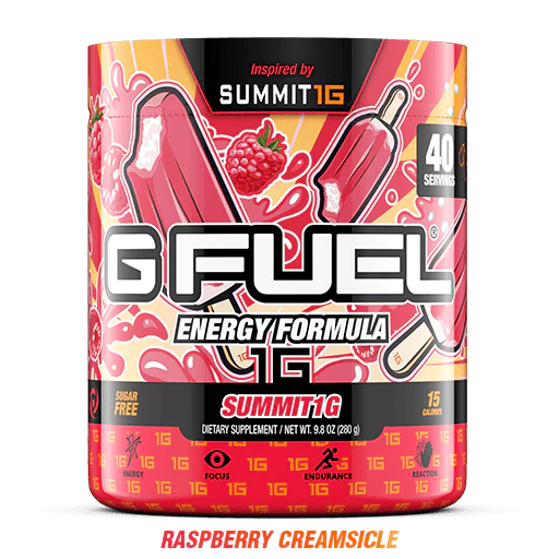 علبة مشروبات GFUEL SUMMIT1G Raspberry Cream Pop