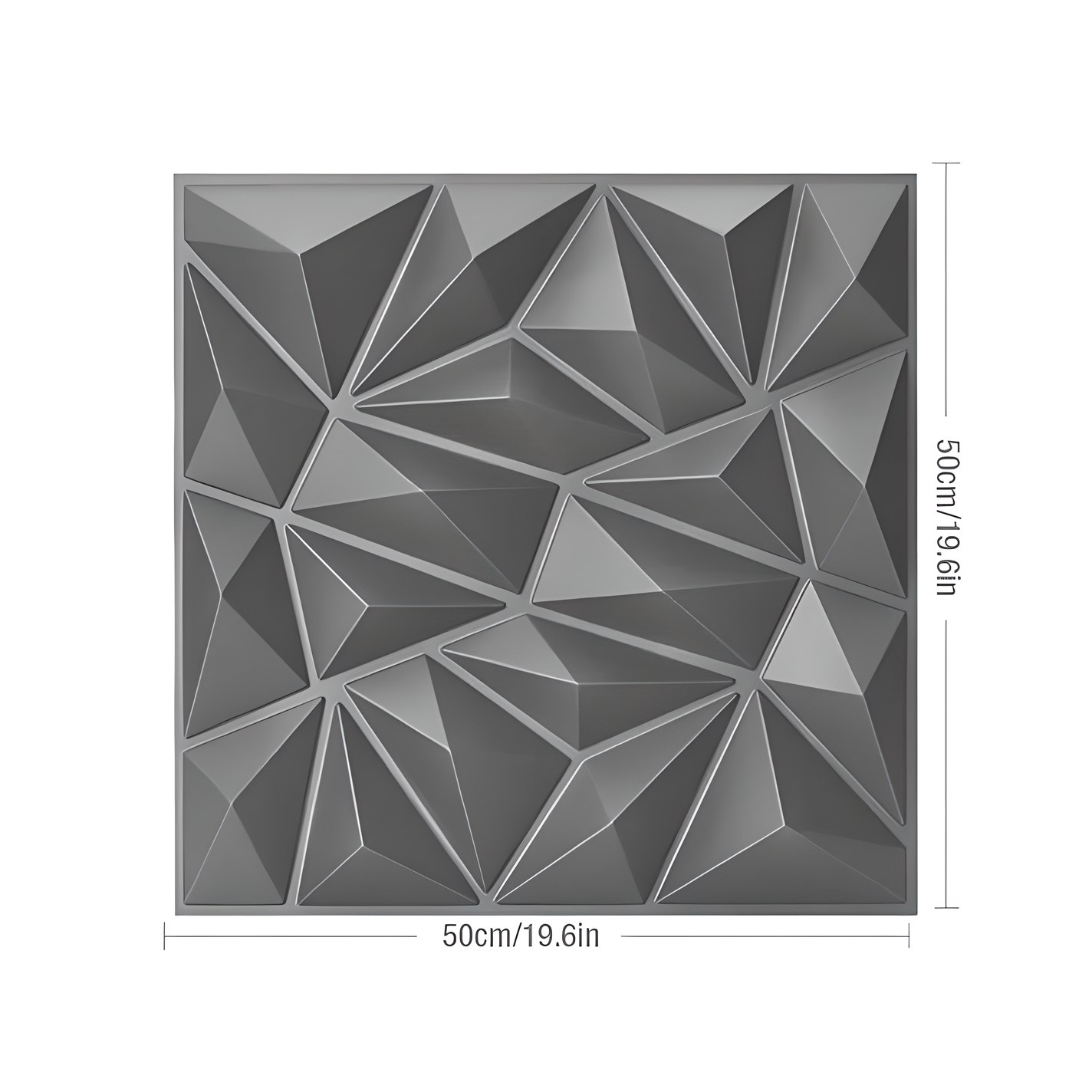 3D PVC Wall Panels Model C Grey